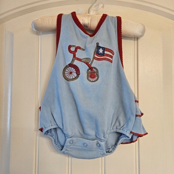 Sale 🎉🥳 4/$25 or $10Baby Girl Romper 4th of July. 0-3M - Picture 1 of 5